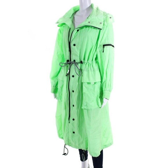 Free People Fp Movement Aurora Maxi Windbreaker Parka Jacket Neon Lime XS - Picture 6 of 10